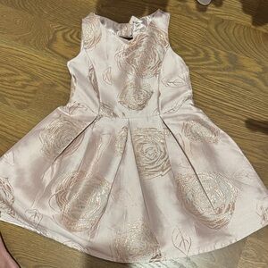 The Children's Place Pink Metallic Rose Jacquard Party Dress